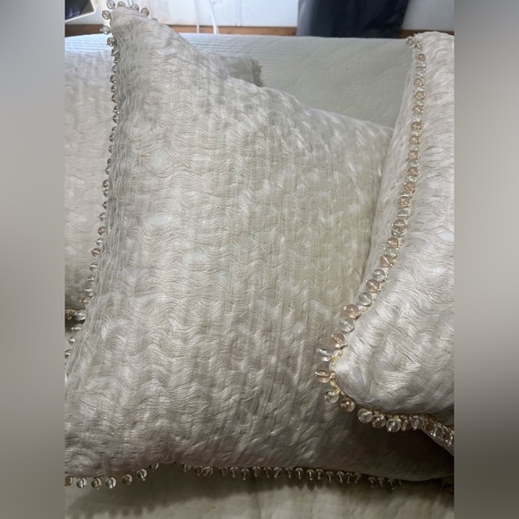 EASTERN ACCENTS -Harper Sheer Overlay Euro Sham , Set of 3 - Picture 7 of 16